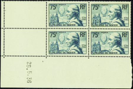 N°313 Pilâtre de Rozier 26-5-36 neuf ** TB