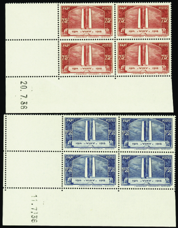 N°316/317 Vimy 2 valeurs 1936 neuf ** TB