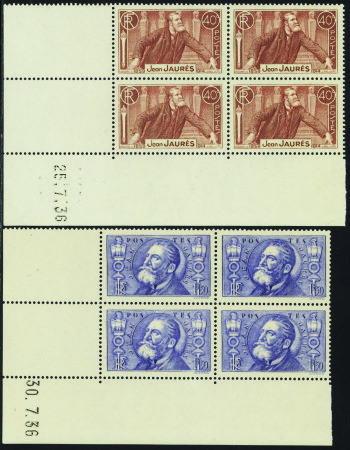 N°318/319 Jean Jaurès 2 valeurs 1936 neuf ** TB