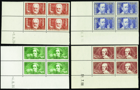 N°330/333 Chômeurs intellectuels 4 valeurs 1936 ne