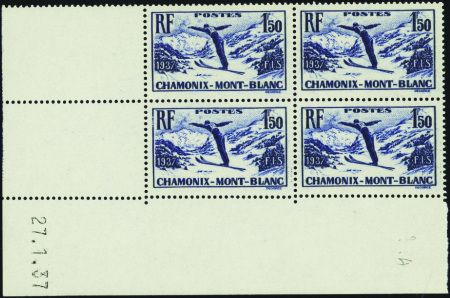 N°334 Championnat de ski à Chamonix 27-1-37 neuf *