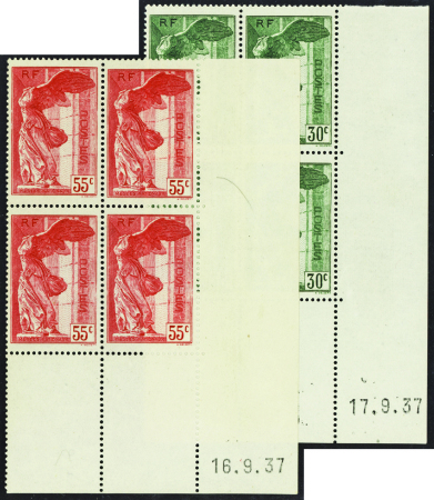 N°354/355 Victoire de Samothrace 2 valeurs 1937 ne