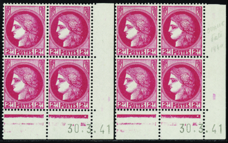 N°373 2f Cérès 30-3-41 les 2 galvanos (erreur) neu