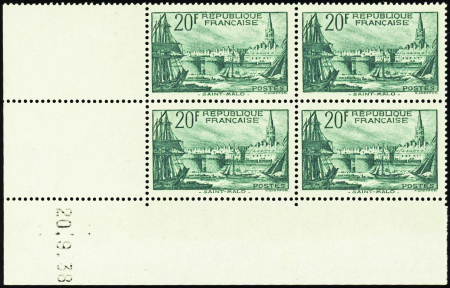 N°394 20f Saint Malo 20-9-38 neuf ** TB