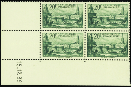 N°394 20f Saint-Malo 15-12-39 neuf ** TB