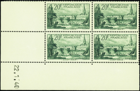 N°394 20f Saint-Malo 22-1-40 neuf ** TB