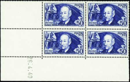N°398a 50f Clément Ader 26-4-40 papier épais neuf