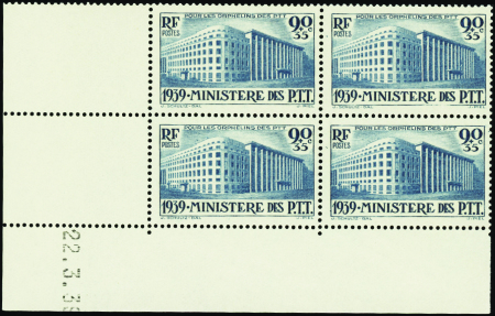 N°424 Ministère des PTT 22-3-39 neuf ** TB