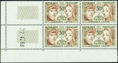 N°1060 France- Amérique latine erreur 17.4.56 neuf