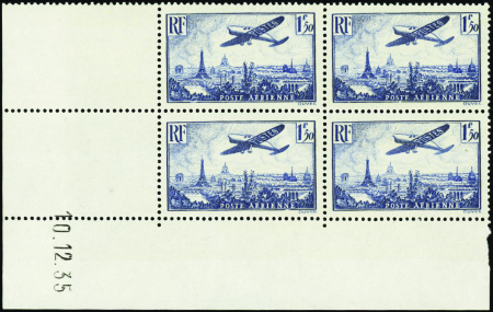 POSTE AERIENNE N°9 1f50 bleu 10-12-35 neuf ** TB