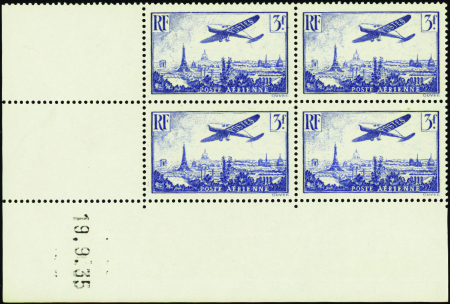 POSTE AERIENNE N°12 3f bleu 19-9-35 neuf ** TB