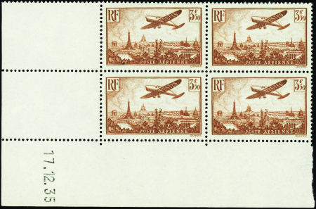 POSTE AERIENNE N°13 3f50 brun-jaune 17-12-35 neuf 