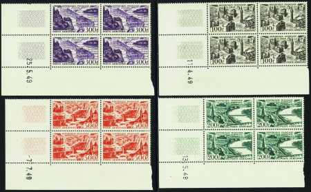 POSTE AERIENNE N°24/27 grandes villes 4 valeurs ne