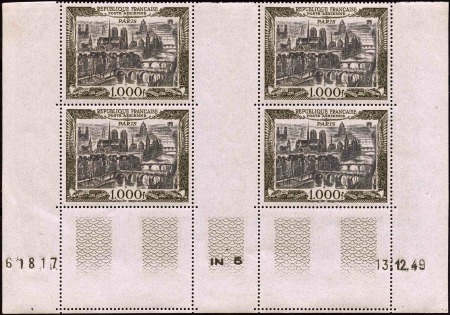 POSTE AERIENNE N°29 1000f Paris 13-12-49 neuf ** T