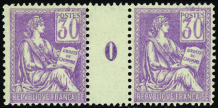 N°115 30c Mouchon violet millésime 0 neuf ** TB