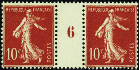 N°135 10c Semeuse rouge type I millésime 6 neuf **