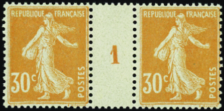 N°141 30c Semeuse orange millésime 1 neuf ** TB