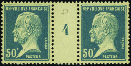 N°176 50c Pasteur millésime 4 neuf ** TB