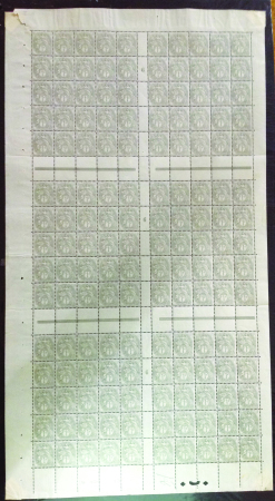 N°107 1c Blanc gris feuille de 150 timbres millési