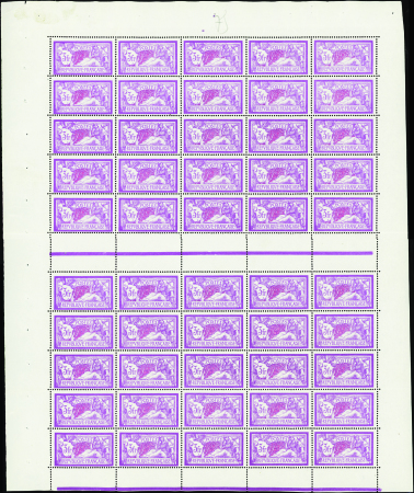 N°240 3f Merson panneau de 50 timbres neuf ** TB