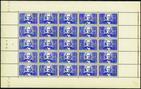 N°436/439 Chomeurs intellectuels 4 valeurs en feui