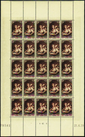 N°446 Musée postal Fragonard feuille de 25 timbres