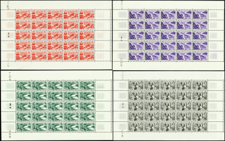 POSTE AERIENNE N°24/27 Grandes villes 4 valeurs en
