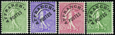 N°45/49 Semeuses lignées (sauf 47) 4 valeurs neuf 