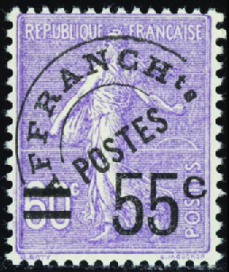 N°47 55c sur 60c Semeuse lignée neuf ** TB