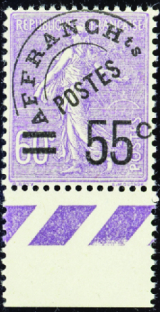 N°47 55c sur 60c Semeuse lignée bdf neuf ** TB