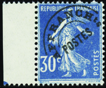 N°60 30c Semeuse bleu bdf neuf ** TB