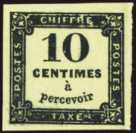 N°2 10c noir neuf ** TB