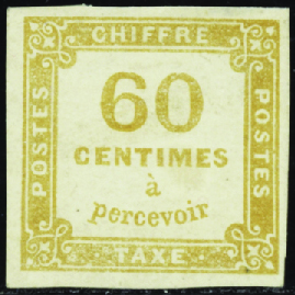 N°8 60c jaune-bistre neuf * TB