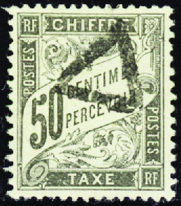 N°20 50c noir TB centré, obl , TB