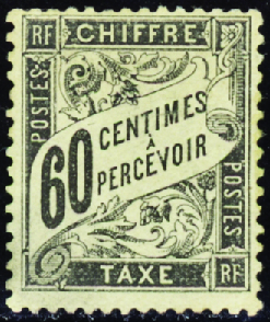 N°21 60c noir neuf * TB