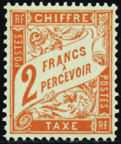 N°41 2f rouge-orange TB centré neuf ** TB