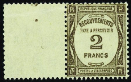 N°62 2f sépia bdf neuf ** TB