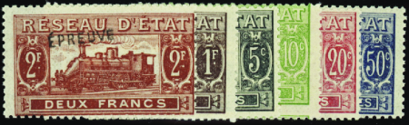 N°9/14  6 valeurs surchargées "Epreuve" neuf ** TB