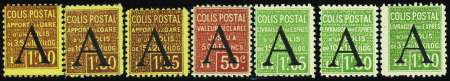 N°81/47  7 valeurs surchargées "A" neuf * TB