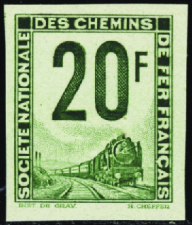 N°11a 20f vert non dentelé nsg TB