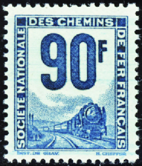 N°20 90f bleu-vert neuf ** TB