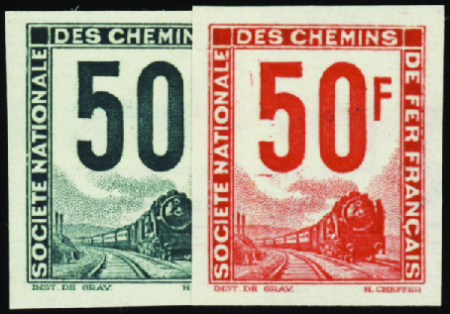 N°38A/38B non émis 2 valeurs neuf ** TB