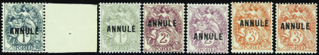 N°107-CI 1 /109-CI 3 type Blanc 6 valeurs neuf **