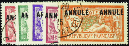 N°119-CI 2 /145-CI 1/47 Mersons 5 valeurs obl TB