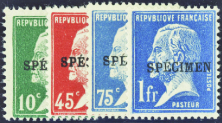 N°170-CI 1/179-CI 1 Pasteur 4 valeurs neuf ** TB