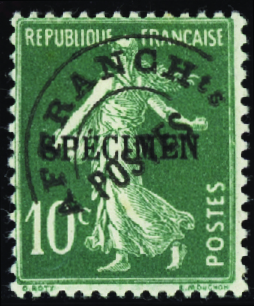 Préo N°51-CI 1 10c Semeuse vert préoblitéré neuf *