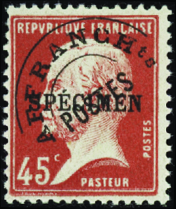 Préo N°67-CI 1 45c Pasteur préoblitéré neuf ** TB