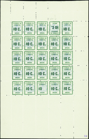 N°1 Amiens feuille complète avec variétés a et b (