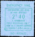 N°12b erreur 2f40 vert sur bleu pâle neuf ** TB