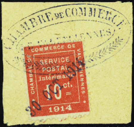 N°1 10c vermillon obl TB